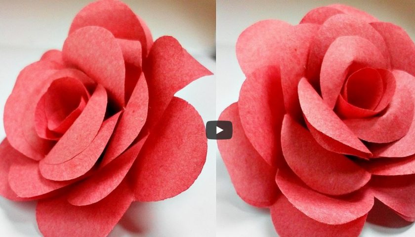flower 840x480 - Origami flower rose how to do it
